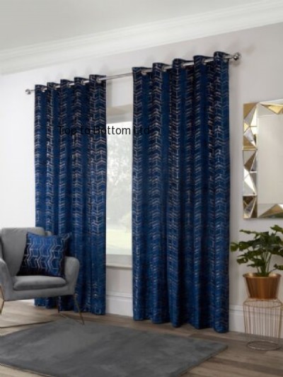 Geo Velvet (Eyelets)roman blind