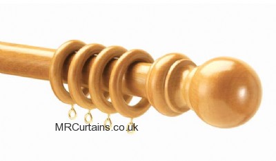28mm County Wood Curtain Poles